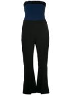 David Koma Strapless Loop Detail Jumpsuit - Black