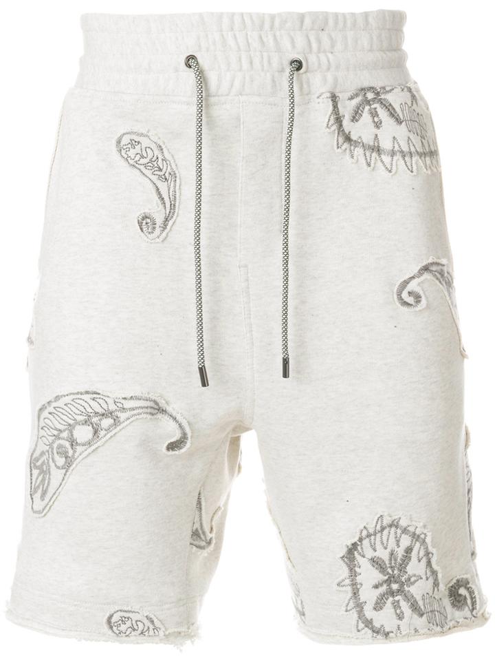 Wooyoungmi Embroidered Applique Shorts - White