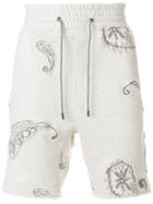 Wooyoungmi Embroidered Applique Shorts - White