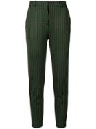 Pinko Cropped Jacquard Trousers - Green