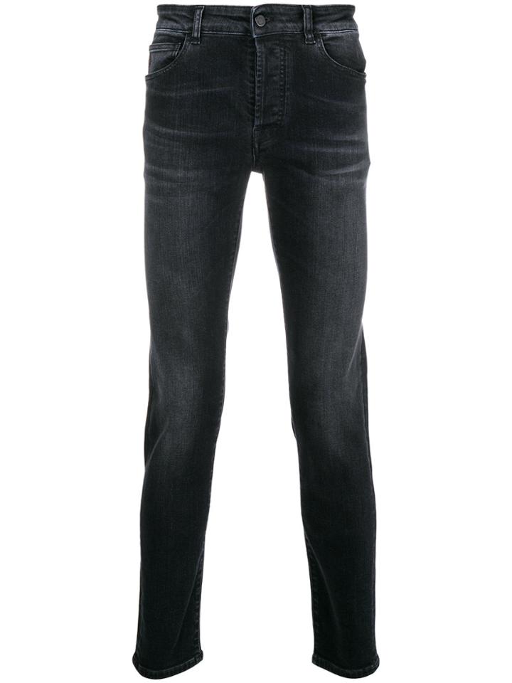 Marcelo Burlon County Of Milan Slim Faded Jeans - Black