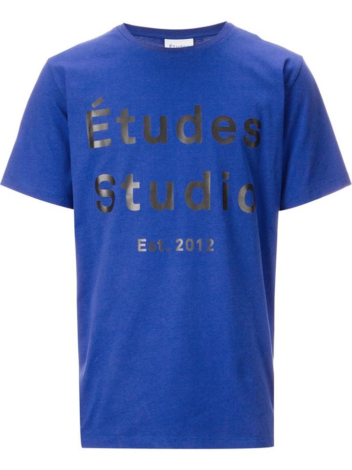 Études Studio Logo T-shirt, Men's, Size: M, Blue, Cotton