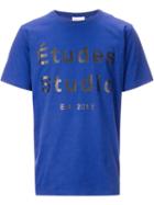 Études Studio Logo T-shirt, Men's, Size: M, Blue, Cotton