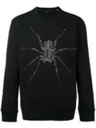 Lanvin - Spider Embroidered Sweater - Men - Cotton/glass - M, Black, Cotton/glass