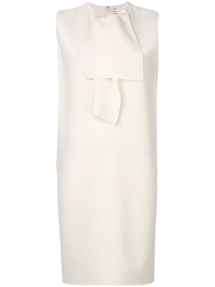 Maison Rabih Kayrouz Tie Neck Shift Dress - White