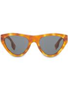 Burberry Eyewear Triangular Frame Sunglasses - Brown