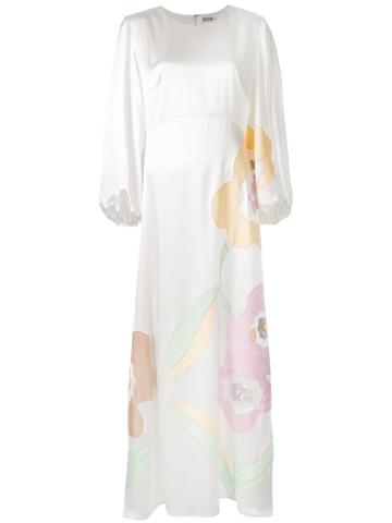 Bedouin Floral Print Dress - White