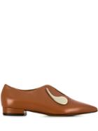 L'autre Chose Metallic Plate Ballerina Shoes - Brown