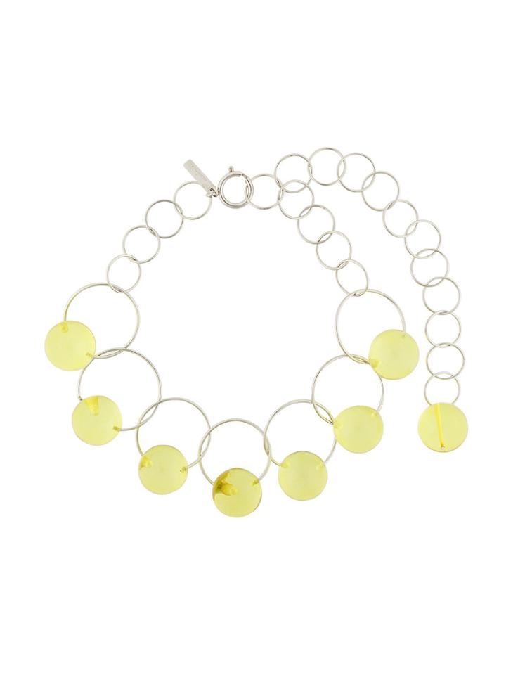 Marni Interlocking Hoop Necklace - Yellow & Orange