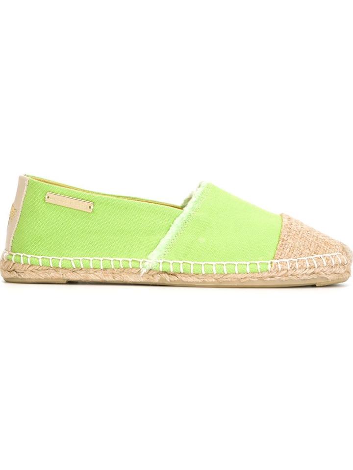 Heidi Klein Contrasted Toe Cap Espadrilles, Women's, Size: 38, Green, Rubber/cotton/leather/linen/flax