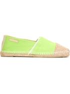 Heidi Klein Contrasted Toe Cap Espadrilles, Women's, Size: 38, Green, Rubber/cotton/leather/linen/flax