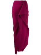 Rick Owens Long Ruffled Side Slit Skirt - Pink