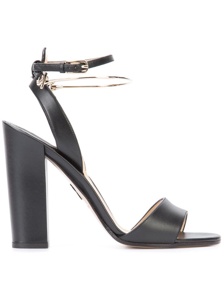 Paul Andrew Block Heel Sandals - Black