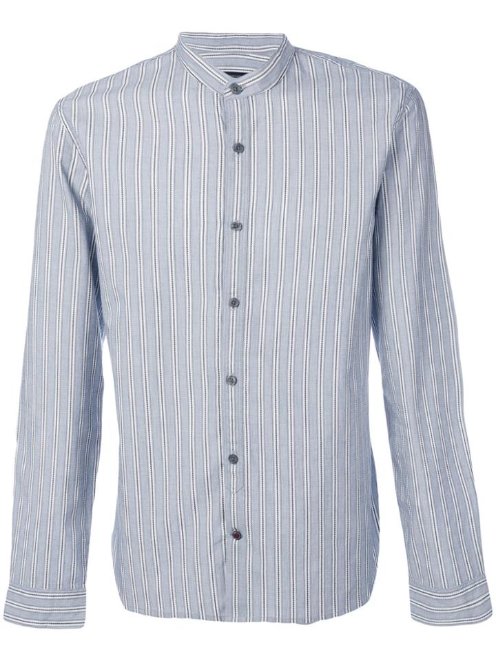 John Varvatos Mandarin Collar Shirt - Blue