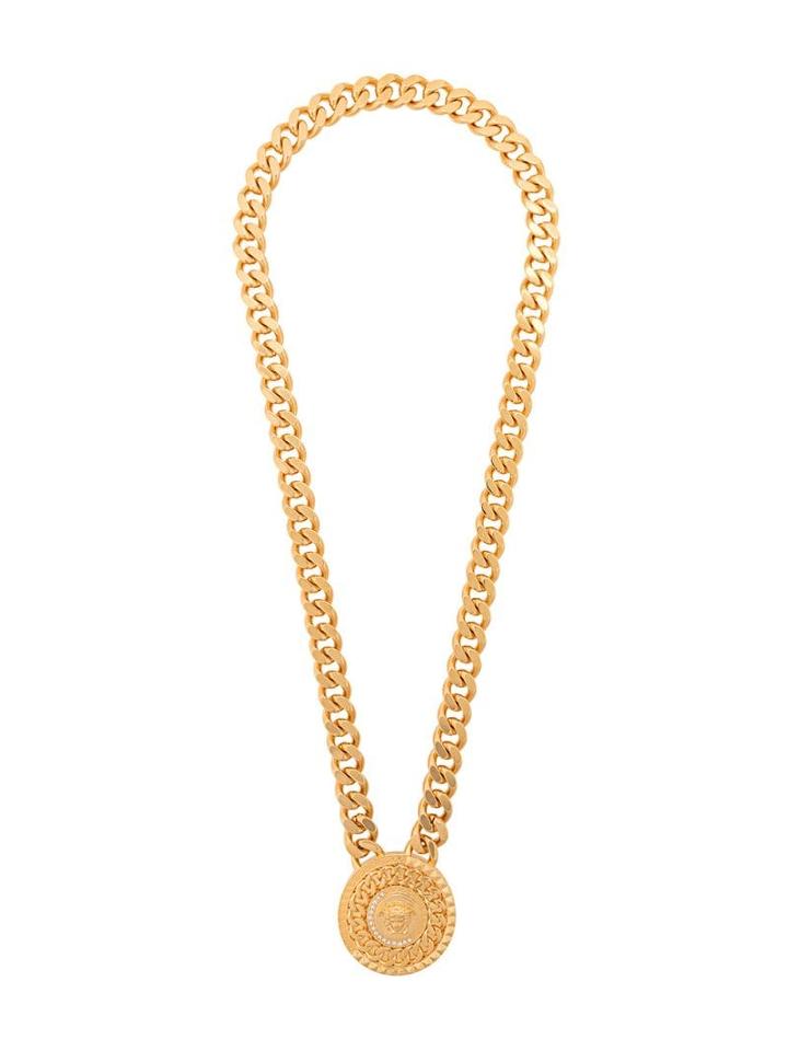 Versace Medusa Medallion Chain Necklace - Gold
