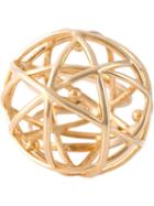 Eshvi Astro Ring, Women's, Size: 7, Metallic, Gold Plated Brass