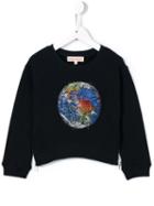 Anne Kurris 'zip' Earth Sweatshirt, Girl's, Size: 8 Yrs, Blue