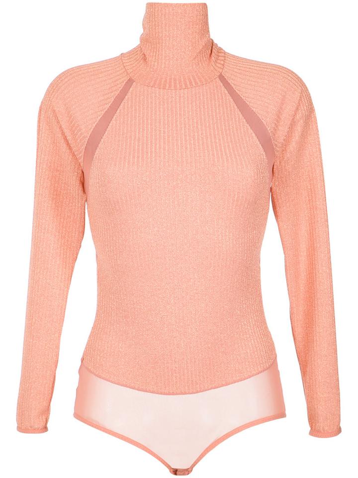 Giuliana Romanno - Knit Bodysuit - Women - Polyamide/polyester/spandex/elastane/viscose - P, Pink, Polyamide/polyester/spandex/elastane/viscose