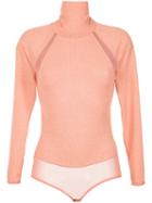 Giuliana Romanno - Knit Bodysuit - Women - Polyamide/polyester/spandex/elastane/viscose - P, Pink, Polyamide/polyester/spandex/elastane/viscose