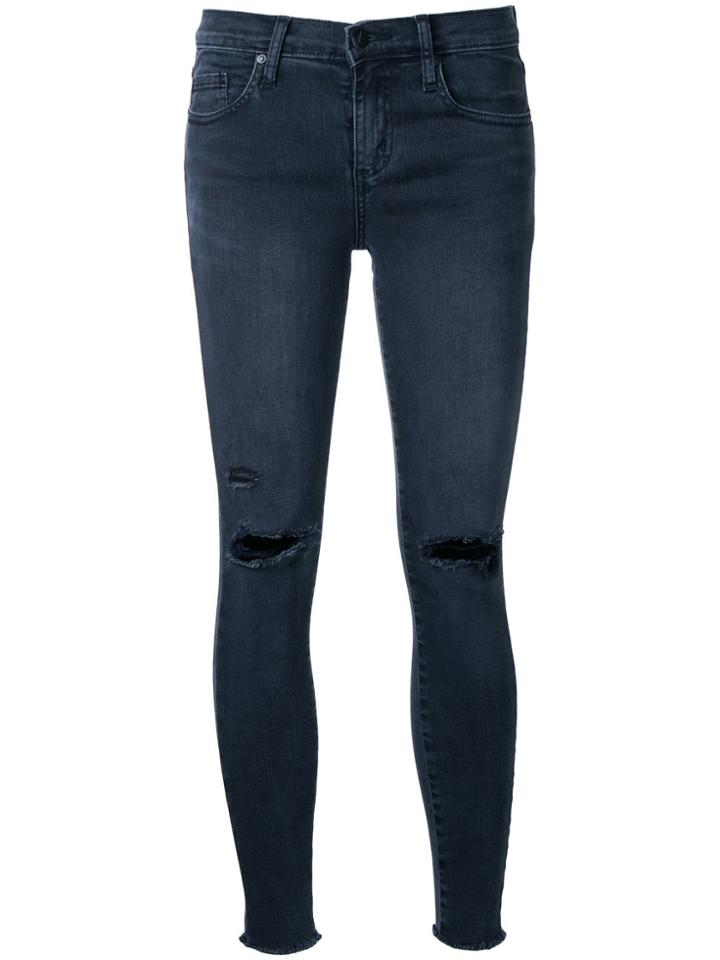 Nobody Denim Geo Skinny Ankle Exploded - Grey