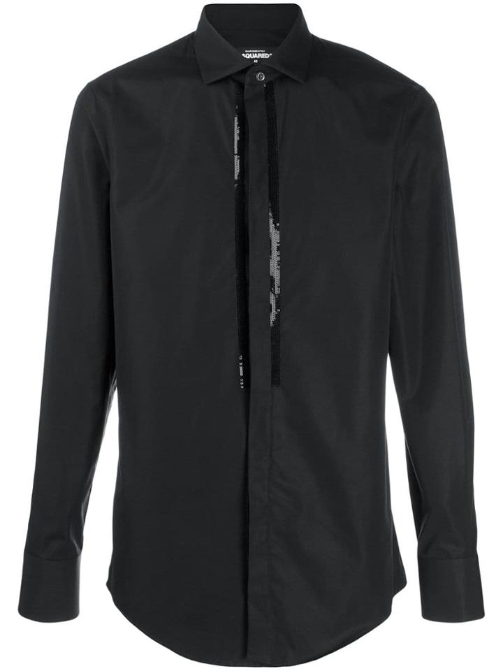 Dsquared2 Sequin Trimmed Shirt - Black