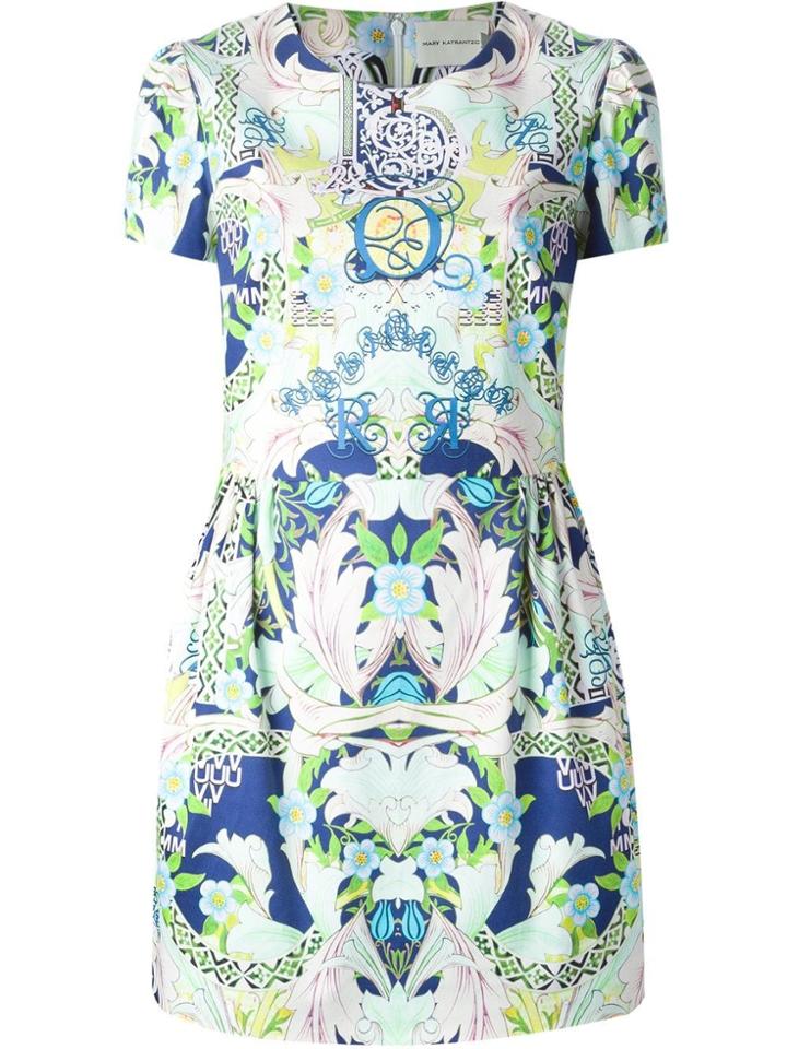 Mary Katrantzou 'calligraphy Garden' Print Dress - Multicolour