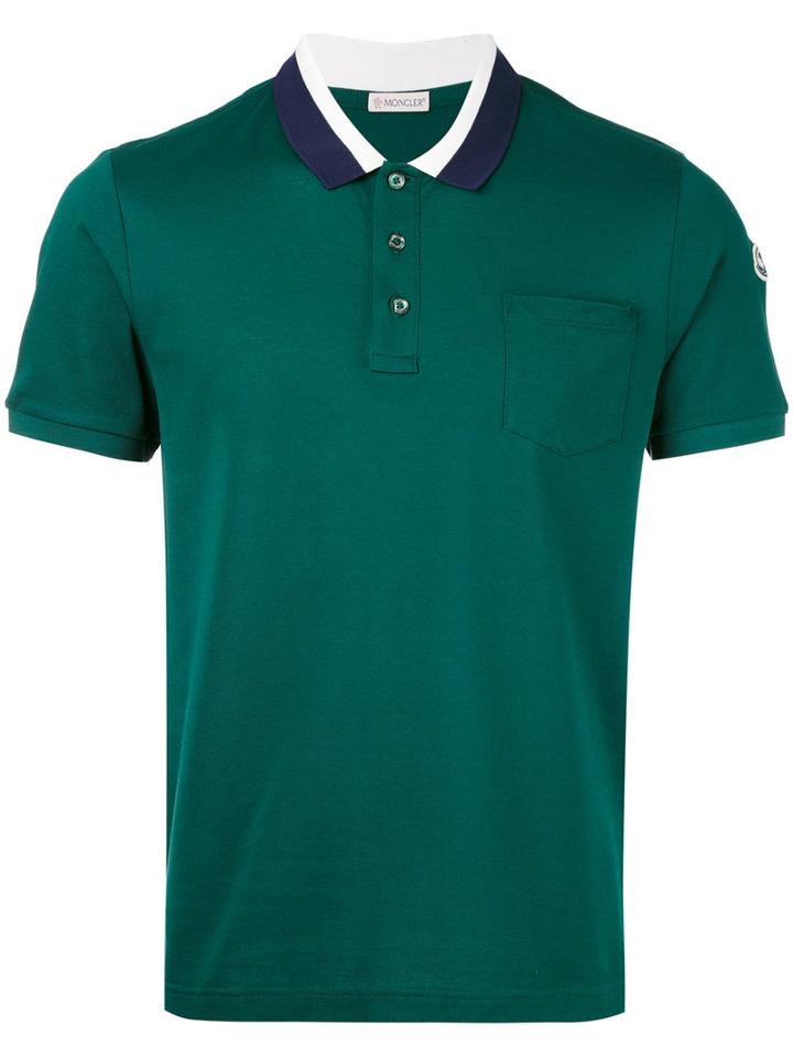 Moncler - Classic Polo Shirt - Men - Cotton - M, Green, Cotton