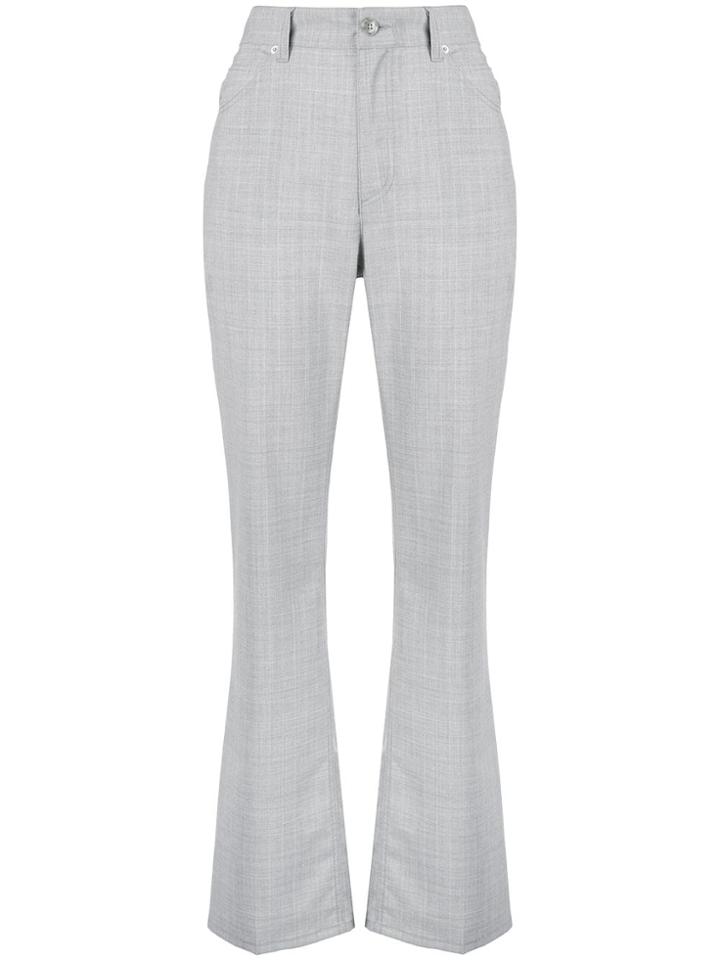 Mm6 Maison Margiela High-rise Flared Trousers - Grey