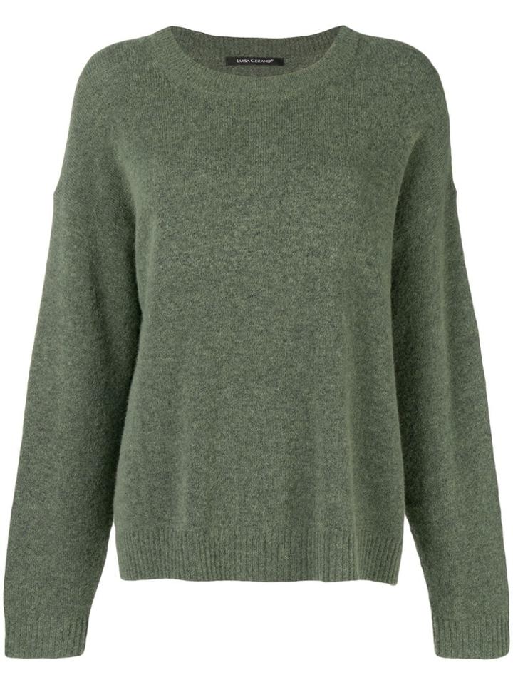 Luisa Cerano Crew Neck Jumper - Green