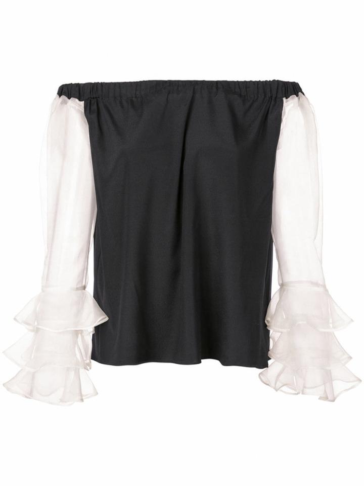 Nicole Miller Off-the-shoulder Blouse - Black