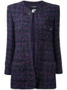 Chanel Vintage Long Sleeved Tweed Coat - Pink & Purple