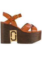 Marc Jacobs Paloma Status Wedge Sandals - Brown