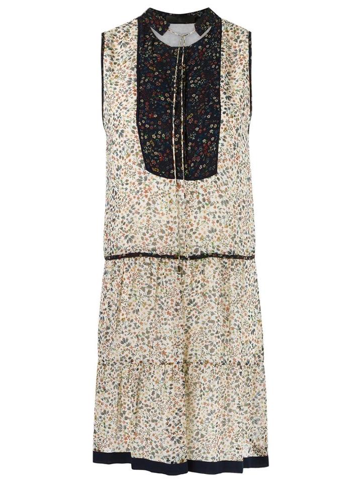 Talie Nk Floral Print Dress, Women's, Size: 36, Nude/neutrals, Silk