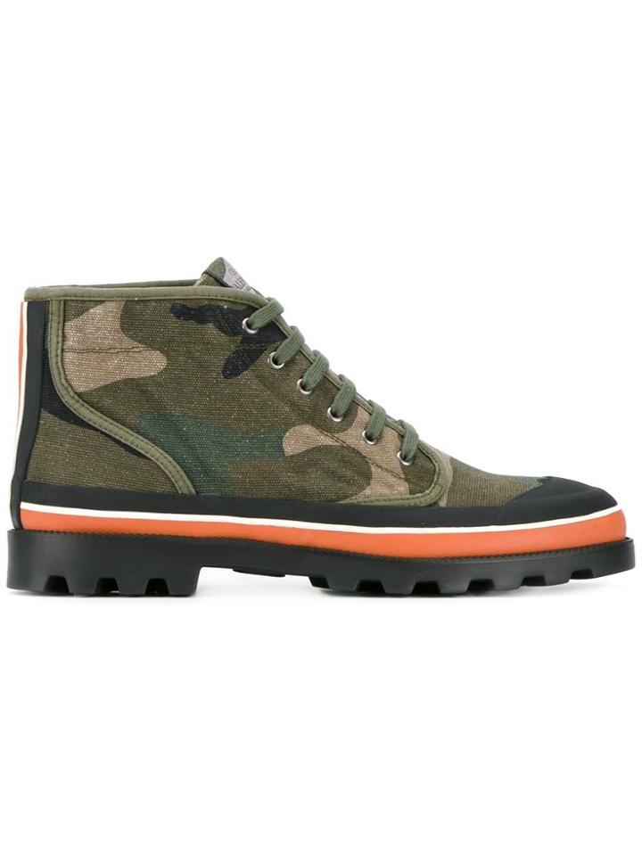 Valentino Valentino Garavani Camouflage Boots - Green