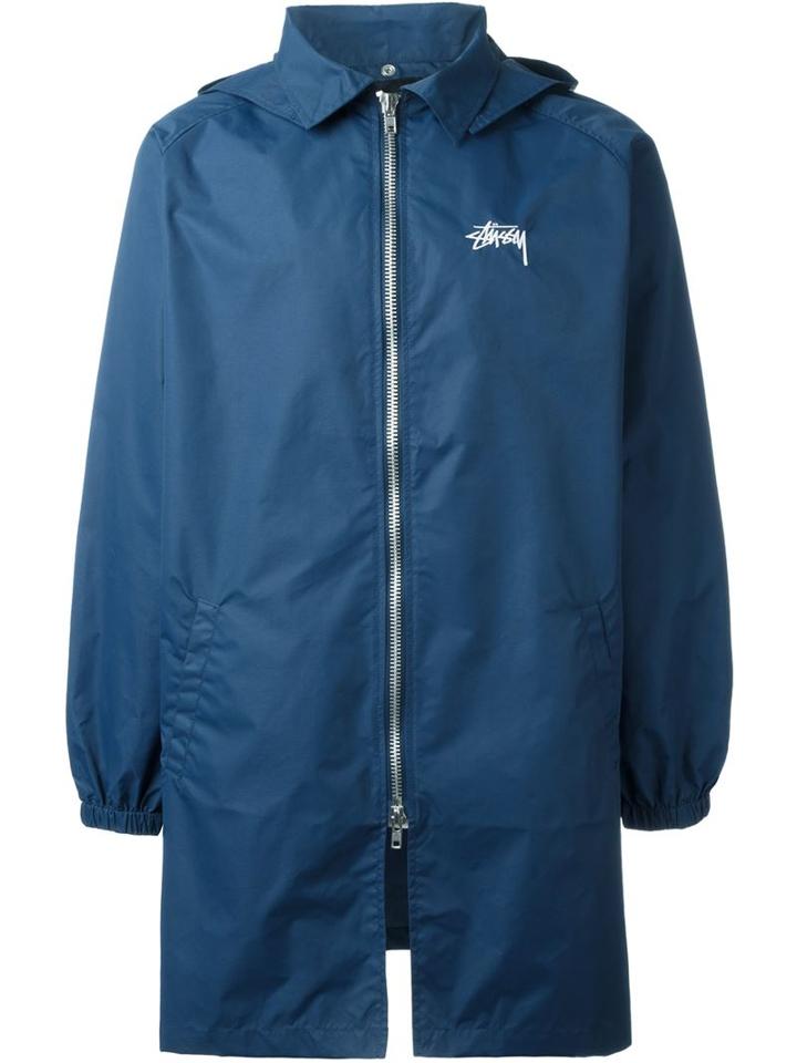 Stussy Logo Print Parka