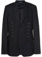 Comme Des Garçons Homme Plus Pinstriped Blazer, Men's, Size: Small, Black, Wool