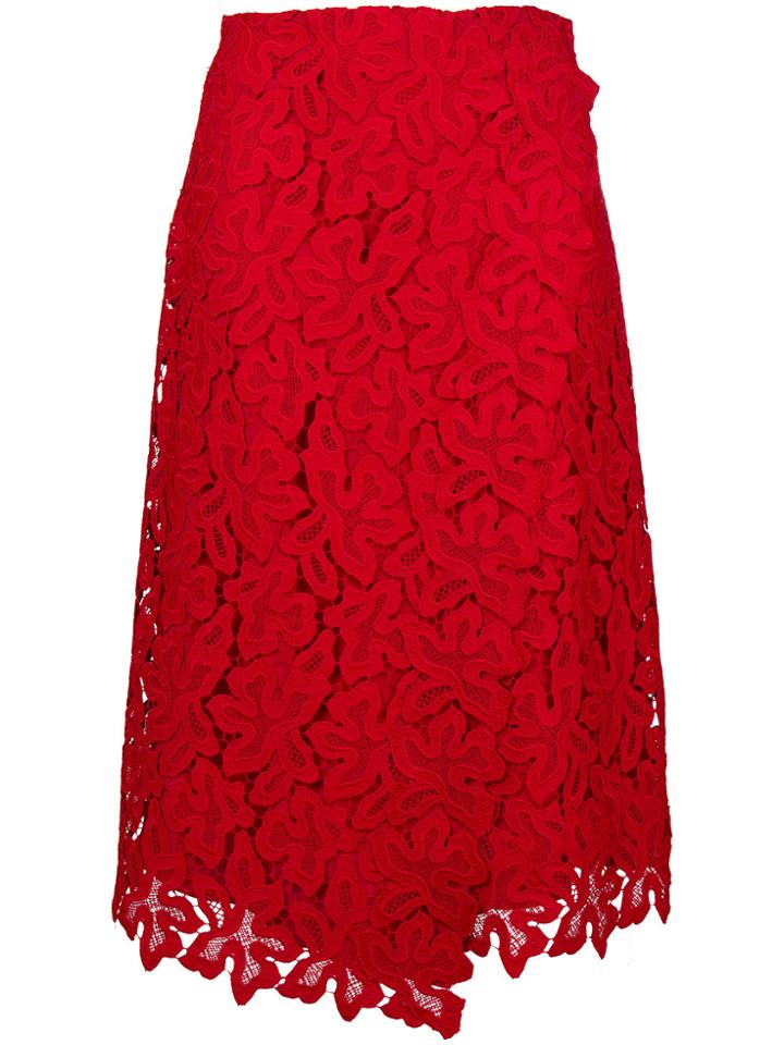 Ermanno Scervino Lace Embroidered Midi Skirt