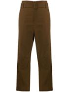 Mm6 Maison Margiela High Waisted Trousers - Brown