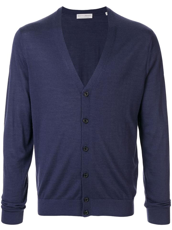 Gieves & Hawkes Loose Fit Cardigan - Blue