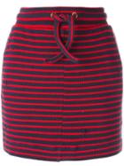 Zoe Karssen Striped Mini Skirt, Women's, Size: Small, Blue, Cotton