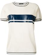 Roberto Collina Stripe Short Sleeve T-shirt - Nude & Neutrals