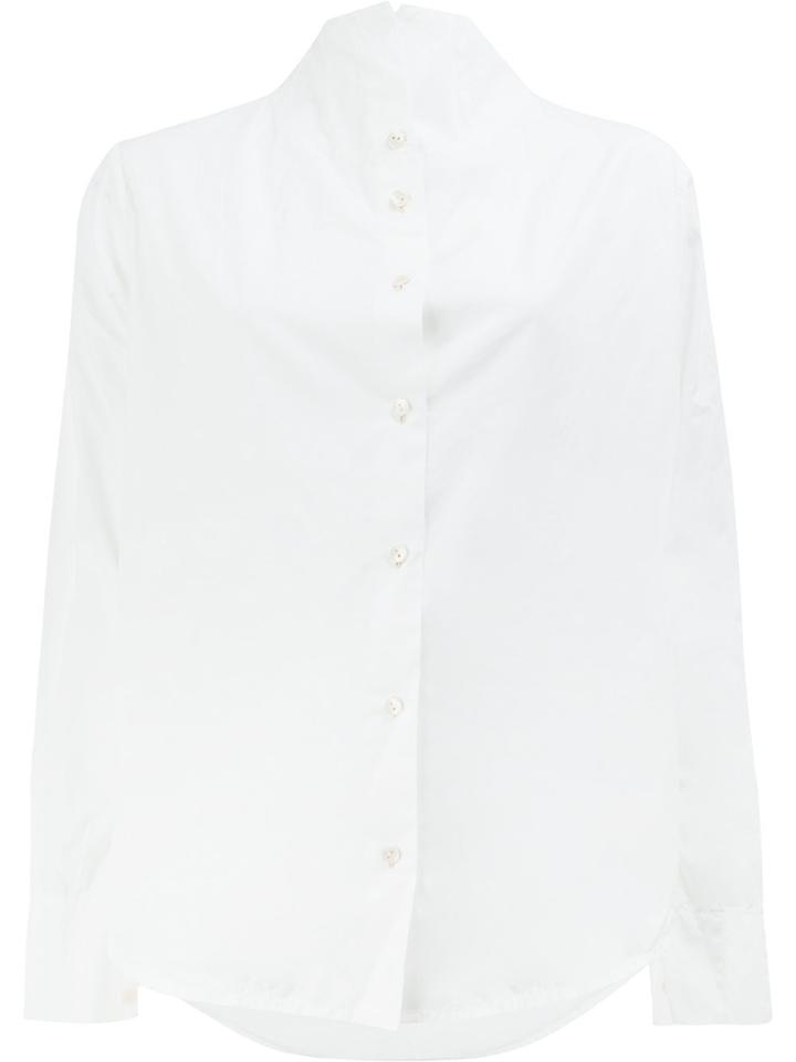 Geoffrey B. Small Standing Collar Shirt - White