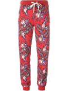 House Of Holland Paradise Flower Print Sweatpant, Women's, Size: 10, Red, Cotton