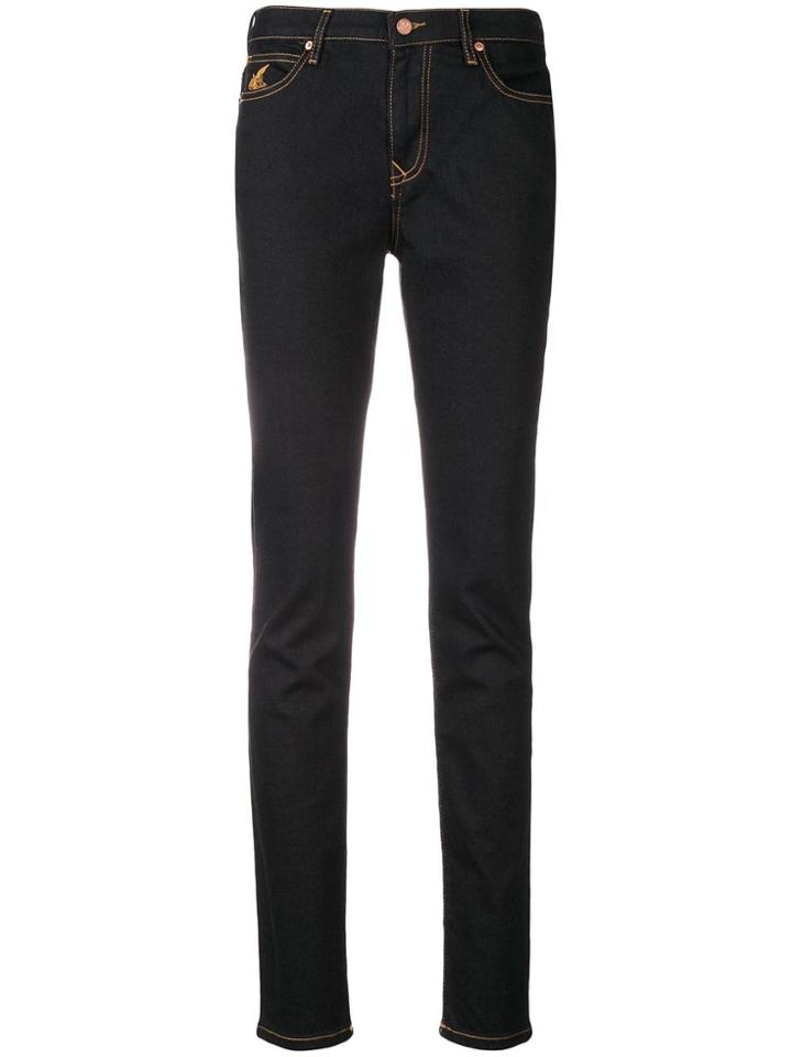 Vivienne Westwood Anglomania Contrast Stitch Skinny Jeans - Blue