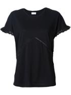 Saint Laurent Broderie Anglaise T-shirt, Women's, Size: S, Black, Cotton