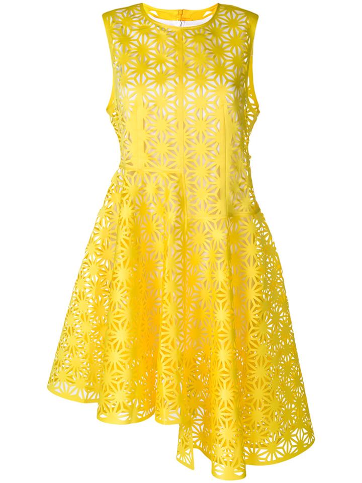 Paskal Laser Cut Slip Dress - Yellow & Orange