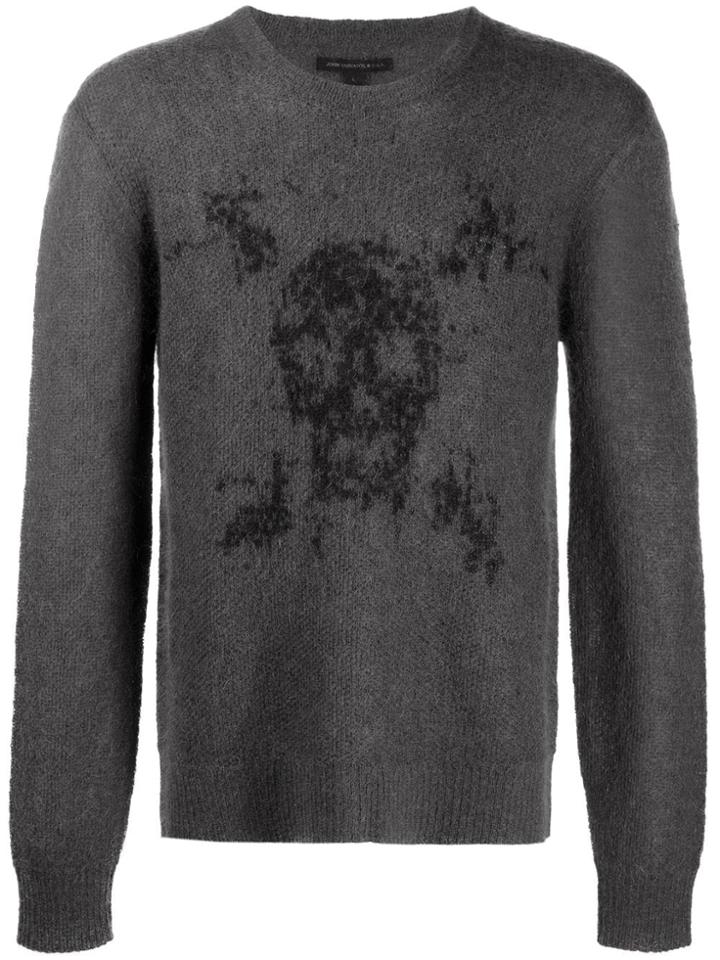 John Varvatos 'skull' Knitted Jumper - Grey