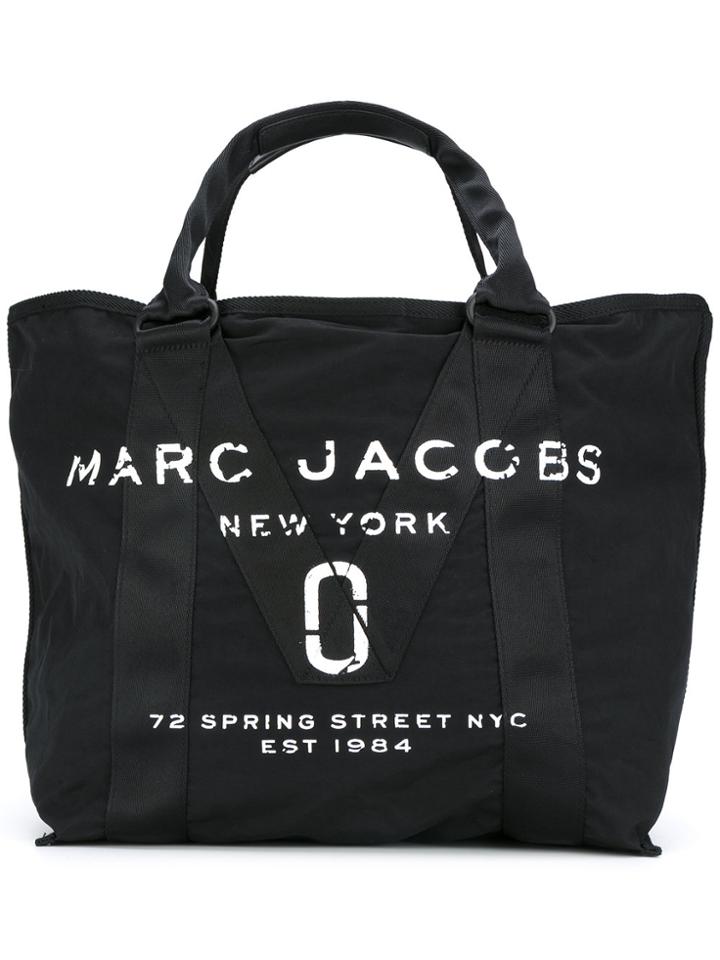 Marc Jacobs Logo Stitch Panel Tote - Black