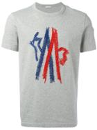 Moncler Graphic Print T-shirt, Men's, Size: Small, Grey, Cotton/polyester