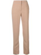 Agnona - Straight Trousers - Women - Spandex/elastane/viscose - 42, Women's, Brown, Spandex/elastane/viscose